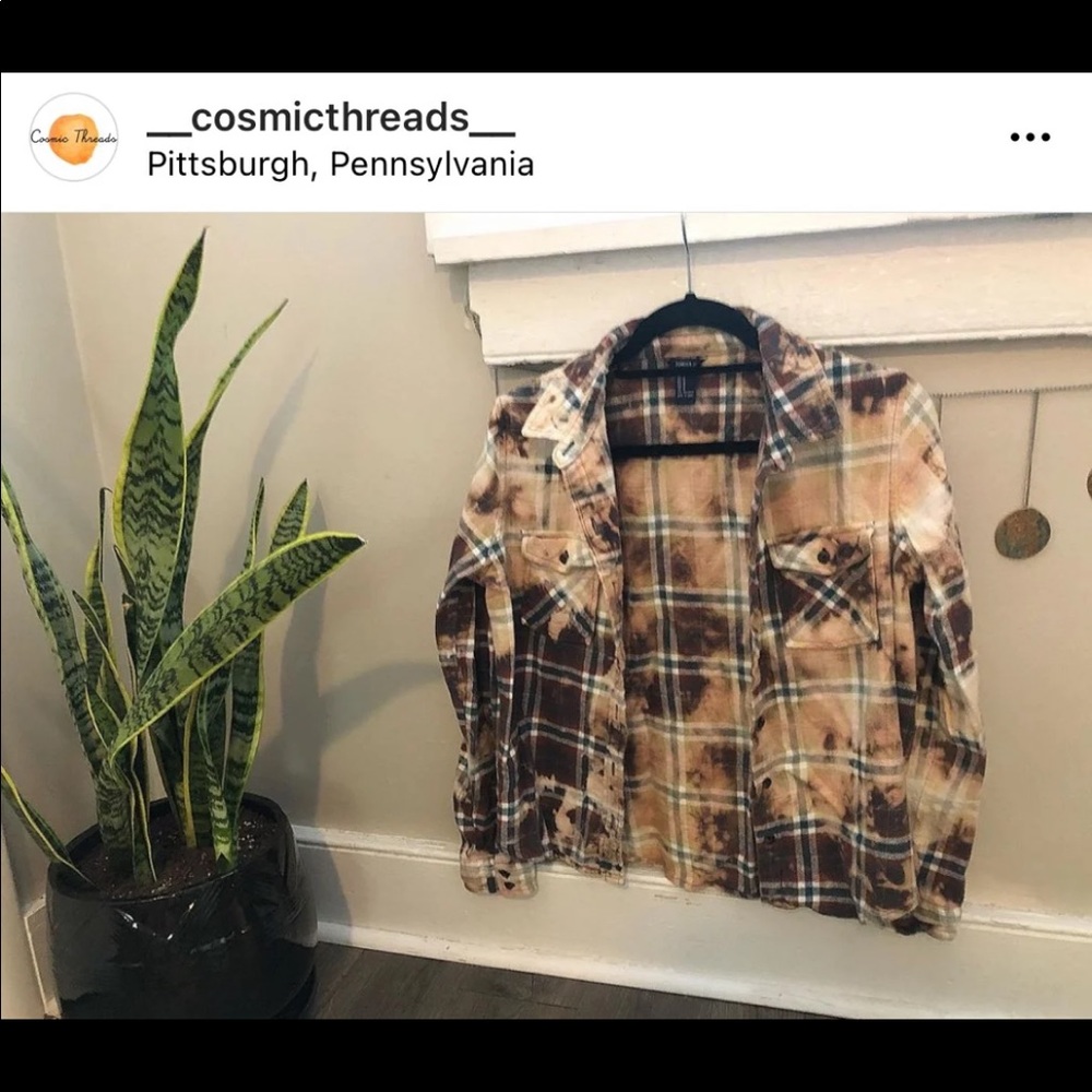 Bleach dyed flannel!